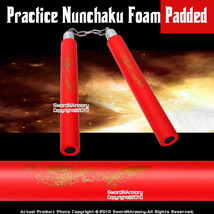 Red Dragon Foam Padded Nunchaku w/ Steel Swivel Chain - £7.10 GBP
