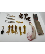 Vintage Bass Fishing Lure Lot 15 Pieces Including Nylon Coated Steel Lea... - £19.60 GBP