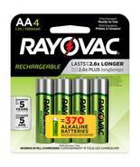 Rechargeable AA Batteries (4 Pack), Nimh Double a Batteries - $26.62