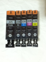 Genuine 5-Pack Canon PGI-225 Black CLI-226 B/C/M/Y Ink Cartridges - £36.28 GBP