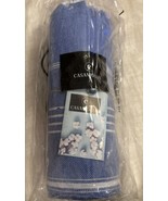 Turkish Beach Towel Prewashed  100% Cotton  39 X 71 inches BLUE NEW - £19.38 GBP
