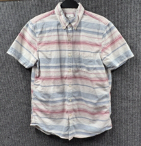 VTG American Eagle Outfitters Shirt Mens Medium Striped Seriously Soft Button Up - £12.68 GBP