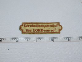 Let the Redeemed of the Lord 2 1/2&quot; x 5/8&quot; fridge magnet refrigerator Pr... - £8.10 GBP