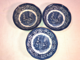 3 (Three) Liberty Blue Porcelain Bowls Betsy Ross 5 Inches - $23.99