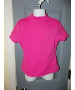 Lands&#39; End Solid Pink Rash Guard Short Sleeve Shirt Size 5/6 (M) Girl&#39;s EUC - $314.75 MXN