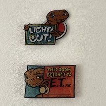Shrinky Dinks E.T.  Lot 2pc Stick on Decor by Colorforms Vintage 1982 80... - $21.73