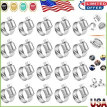 20-Pack Adjustable Stainless Steel Hose Clamps 3/8&#39;&#39; - 5/8&#39;&#39; for Versati... - $23.90 CAD