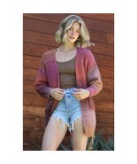 Sunset Marled Chunky Knit Cardigan with Pockets Small - $1,020.10 MXN