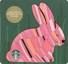 Starbucks 2019 Pink Easter Bunny Collectible Gift Card New No Value - £2.38 GBP