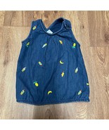 Hanna Andersson Toddler Girls Denim Tunic Sleeveless Top Ice Cream Banan... - $15.84