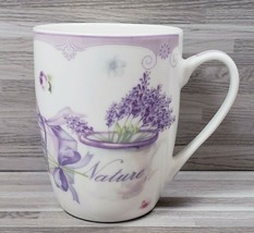 Livello &quot;Nature&quot; White &amp; Purple Floral 8 oz. Coffee Mug Cup - $14.37