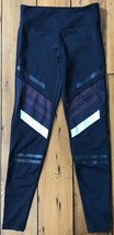 Lilybod Black Athletic Workout Running Yoga Leggings Stripes XS - $18.80
