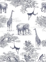 Jungle Animal Peel And Stick Elephant Contact Paper Wallpaper For Walls ... - £35.39 GBP