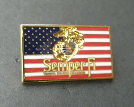 Marines Semper Fi Ega Marine Corps Us Flag Lapel Pin Badge 1.1 X 5/8 Inches - £4.50 GBP