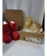 UGG Australia Classic Short Boots Toddler Size 8T Red Suede Sheepskin –W... - $58.49