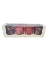 Pier 1 Tealight Votive Candle Holder Gift Set Pink Purple Gold Accent Bo... - $14.00