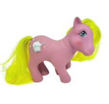 Vintage 1987 G1 My Little Pony Sundae Best Crunch Berry Pink Yellow Hair Hasbro - £22.42 GBP