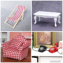 AirAds (Lot 4) 1:12 Scale Dollhouse Accessories Dolls furnitures 1 Chair 1 Sofa  - £11.48 GBP