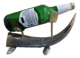 Handicrafts, Bull Horn Bottle Holder Made In Argentina, Check Stock - £36.62 GBP