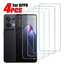 4PCS Tempered Glass For OPPO Reno 8 7 Pro 5G 6 Z 4SE 5 Lite Screen Protector For - £7.67 GBP