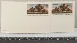 George Rogers Clark Vincennes 1779 10c Postcards Unused USA Mail - £7.83 GBP