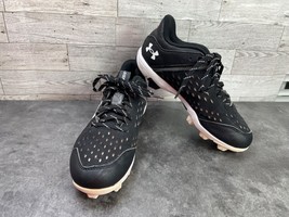 Under Armour Soccer Cleat Youth Kids 4Y Leadoff Shoes Black Athletic 302... - $19.62