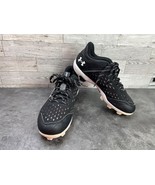 Under Armour Soccer Cleat Youth Kids 4Y Leadoff Shoes Black Athletic 302... - $26.90 CAD