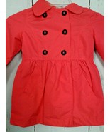 OshKosh Bgosh Raincoat Hooded Lined Button Down Pink Jacket Childs Sz 4 ... - $13.88