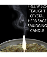 Haunted FREE W $25 EXTREME CLEARING PROTECTION SAGE CRYSTAL HEARB CANDLE... - £0.00 GBP