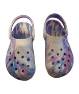 Crocs Kid&#39;s Unisex Classic Marbled Tie-Dye Clog White/Pink 12 purple  - $23.47 CAD