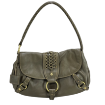 VIA SPIGA Women&#39;s Handbag Olive Leather Satchel - $29.69