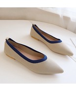 Breathable Mesh Knit Ballet Flats Women Rubber Sole Flat Dress Shoes Low... - £20.13 GBP