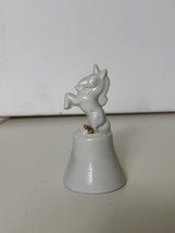 Vintage Porcelain Bell Unicorn Mythical Horse Vtg 4&quot; - $22.36