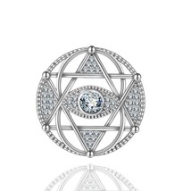 925 Sterling Silver Star of David &amp; Evil Eye Pendant Necklace Fashion Hexagram C - £29.59 GBP