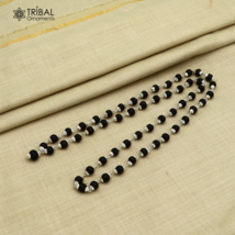 54/108 beads karungali round beads mala 925 solid silver chain ch608 - $226.70+