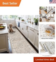 2x7 Vintage Soft Runner Rug - Machine Washable, Non-Slip, Stain Resistant - $803.32 MXN