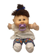 Cabbage Patch Kids 2006 Girl Doll Short Brown Hair Brow Eyes Pacifier 15&quot; - $28.70
