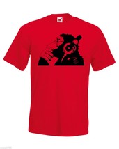 Banksy Monkey With Headphones Mens T-Shirt / Chimp Head Listening to Music - £19.48 GBP