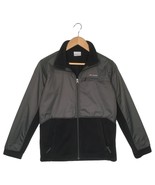 Columbia Jacket Boys L 14 16 Steens Mountain Overlay Fleece Jacket Black... - $25.73