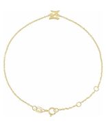 14K Yellow Gold Initial Z Adjustable 7.5 inch Chain Bracelet - $5,649.98 MXN