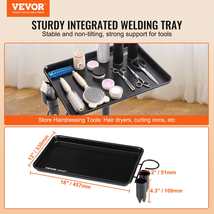 VEVOR Salon Tray Cart, 30&quot;-43&quot; Height Adjustable Rolling Salon Tray, Col... - $60.49