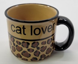 C) Cat Lover Spotted Ceramic Coffee Tea Mug - $14.84