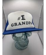 Vintage #1 Grandpa hat foam mesh trucker snapback blue white cap Father'... - €15,33 EUR
