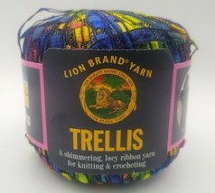 Lion Brand TRELLIS Vintage Ribbon Yarn #304 Rainbow - £6.81 GBP