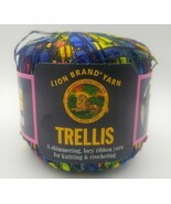 Lion Brand TRELLIS Vintage Ribbon Yarn #304 Rainbow - $164.10 MXN