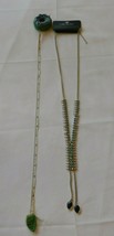 Lane Bryant necklace NEW NOS ONESZ M137080 adjustable blues silver tone - £16.43 GBP