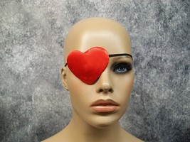 Red Satiny Pirate Heart Eyepatch Queen of Hearts Swashbuckler Sea Wench ... - $8.95