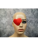 Red Satiny Pirate Heart Eyepatch Queen of Hearts Swashbuckler Sea Wench Unisex - $8.95