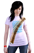 Cardboard Robot Women&#39;s Lilac or Gray Zebra Hunter Bullet Belt T-Shirt XS s NWT - £11.36 GBP+