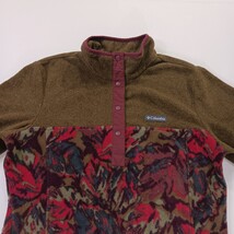 Columbia AL2906 Women’s Brown Multicolor 1/4 Button Pullover Fleece Sweatshirt M image 12